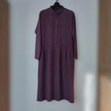 퍼플 긴팔 원피스