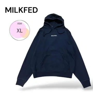 MILKFED 밀크페도 후드티 프론트 로고 XL 맨투맨 다크 네이비