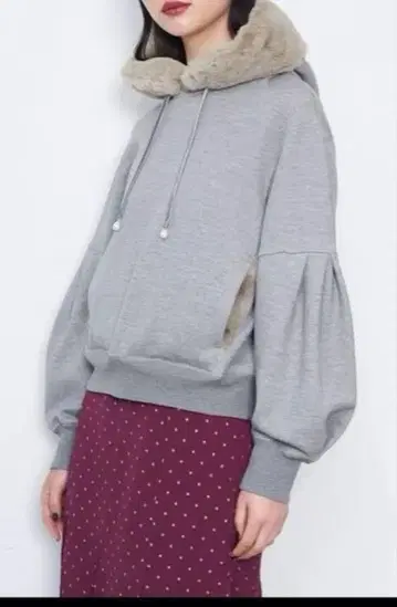 MUVEIL 퍼 후드티