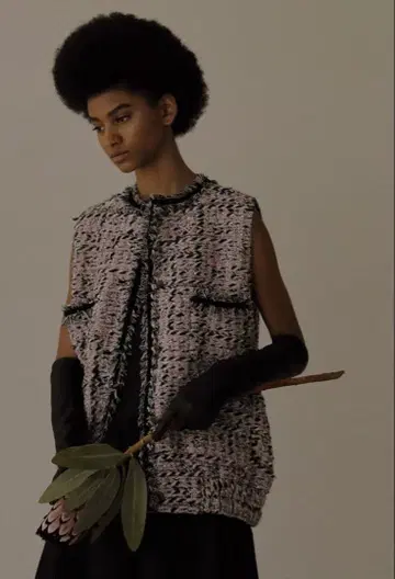 DESIGNWORKS BEAUVET 믹스 트위드 베스트 & 스커트