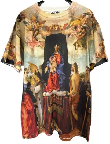 Godly 올 패턴 T셔츠 성모 패턴 M 사이즈