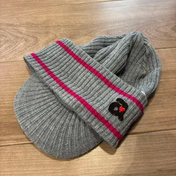 알치비오 니트 모자 그레이 핑크