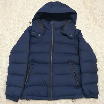 EDIFICE 다운 네이비 하프 후드 탈부착 가능