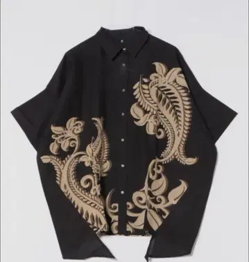 차이하네 페이즐리 무늬 리드라 셔츠 블랙