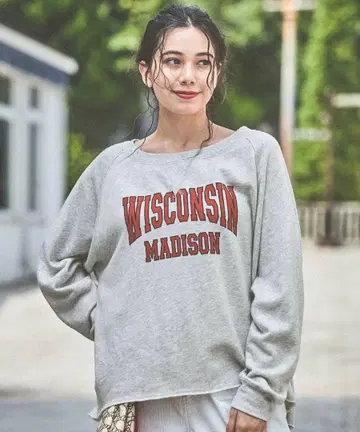 니코앤드 보트넥 칼리지 풀오버 오트밀 L 새상품