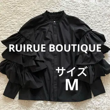새상품 RUIRUE BOUTIQUE 트리플 프릴 슬리브 블라우스