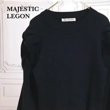 [ 마제스틱 레곤 ] 니트 스웨터 [ S ] 블랙 볼륨 숄더