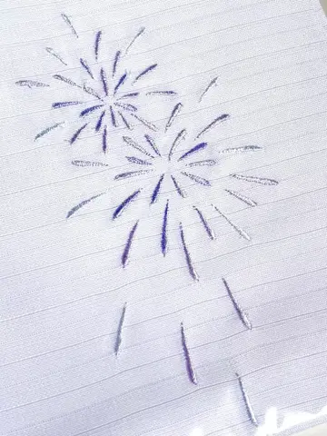 장식용 깃 불꽃놀이 자수 패턴 미사용 새상품