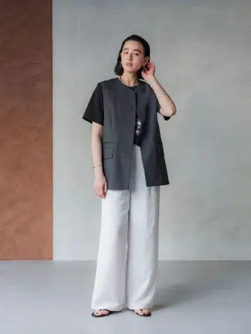 새상품 크루레 crewre 프론트 플라이백 오픈 베스트 사이즈 3