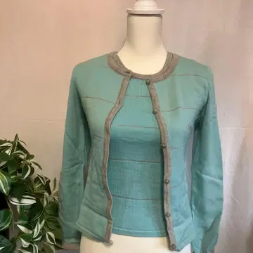 [새상품급] CLATHAS 민트 그린 긴팔 가디건