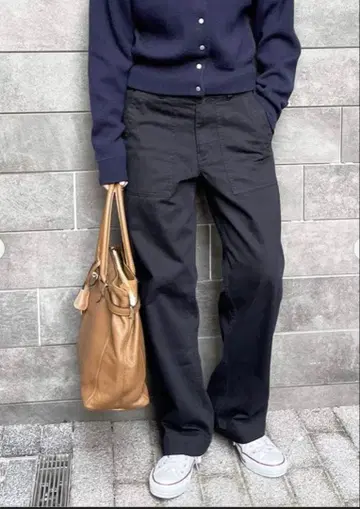 스픽 앤 스팬 루즈 베이커 팬츠 36 블랙