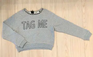 택 포함 새상품 AULA AILA TAG ME 맨투맨 트레이닝복 그레이