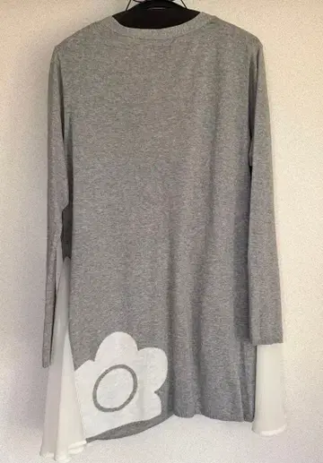 그레이 버튼 가디건 쉬폰