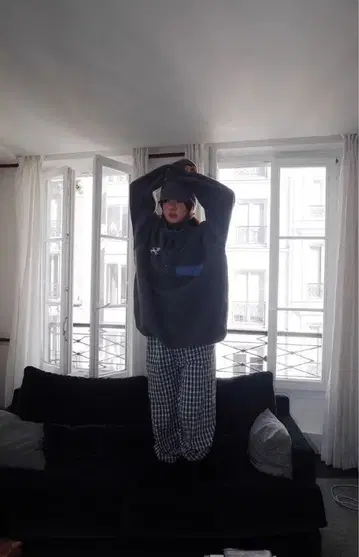 Freckle 그레이 플리스 플라이트 캡