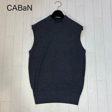 CABaN 캐 실크 캐시미어 모크넥 니트 그레이