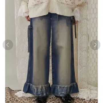 merry jenny sway ribbon 데님 팬츠