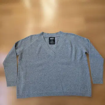 GENTLE WOMAN 그레이 V넥 니트 스웨터