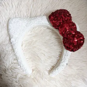 유니버셜 USJ 키티 키티 스팽글 머리띠