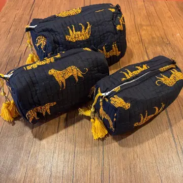 인도 패브릭 파우치 3종 세트 (소중대) 소품함