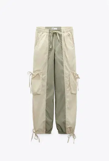 컬러 블록 파라슈트 팬츠 ZARA