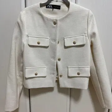 ZARA 화이트 숏 자켓 ZARA 블랙 숏 자켓