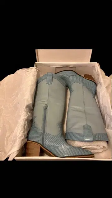 스카이블루 롱 부츠 L 사이즈 232-111004