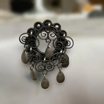 노르웨이 전통 은세공 브로치 [ 솔리에 ]