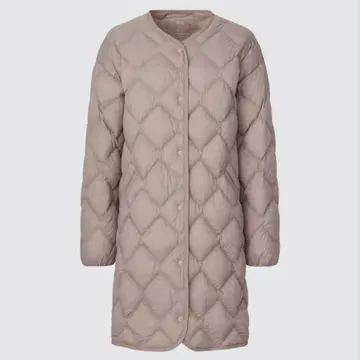 M 사이즈 울트라 라이트 다운 릴랙스 코트 베이지