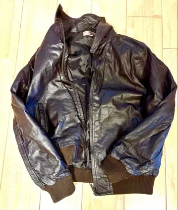 천연 가죽 소가죽 레더 자켓 브라운 LL