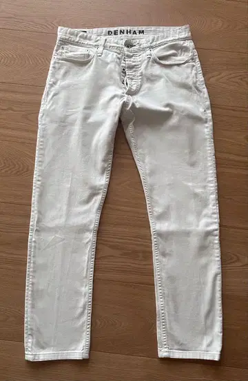 DENHAM 남성용 RAZOR SLIM FIT 화이트 데님