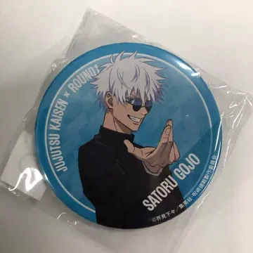 주술회전 라운드 원 콜라보 캔뱃지 고죠 사토루