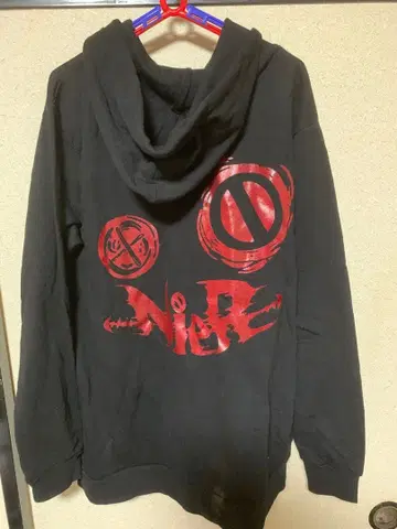 NieR 니어클로징 집업 후드티 백 프린트