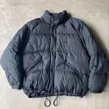 90s 다운 자켓 짧은 기장 드로 코드 포함 XL vintage