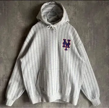 뉴욕 메츠 뉴에라 풀오버 후드티 야구 스트라이프 XL