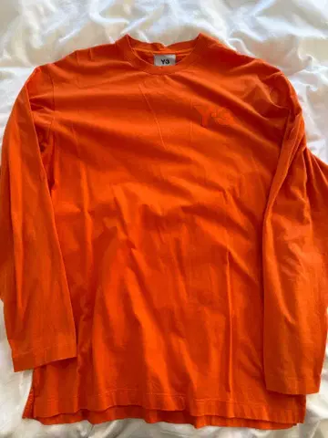 Y-3 오렌지 긴팔 T셔츠
