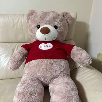 커다란 브라운색 곰 봉제 인형