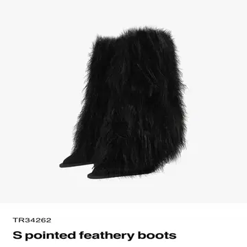 theredthread S pointed feathery boots 38