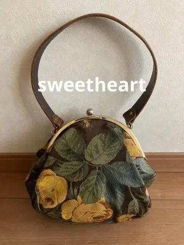 sweetheart 가마구치 백 빈티지 스카프 영국제