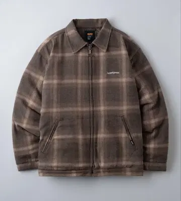 BLUCO OMBRE CHECK 윈터 WORK JACKET 브라운 L