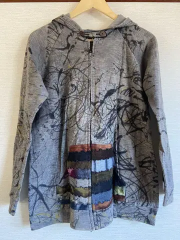 마라이카 후드티 패치워크 에스닉 아시아 사이키델릭