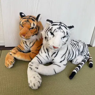 BIG 호랑이 화이트 타이거 봉제 인형 2세트