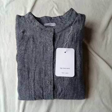 fog line work 미츠키 원피스 네이비 헤링본