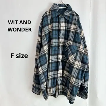 WIT AND WONDER 셔츠 아우터 F 체크 무늬 오버 사이즈
