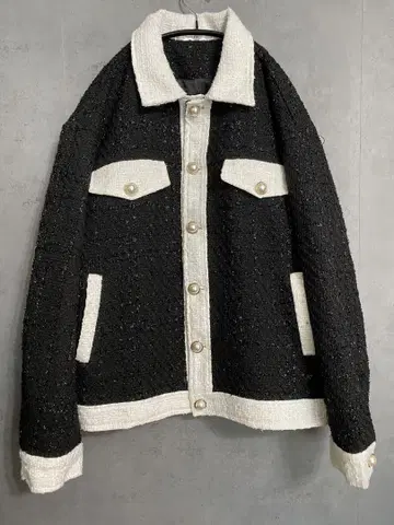 jacobs warehouse 트위드 자켓 블루종 L 사이즈 한류