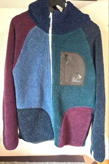 고슬로우캐러밴 클레이지 패턴 플리스 자켓 4 후드티 보아