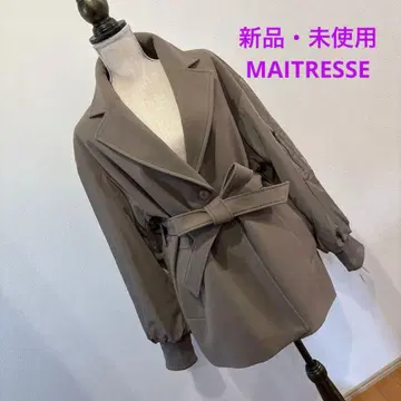 MAITRESSE 메틀리제 이소재 아우터 코트 블루종