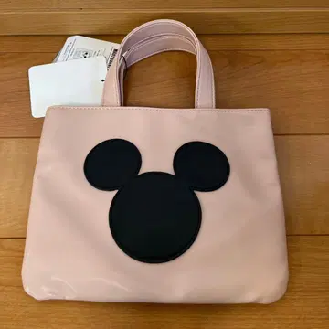 미사용 새상품 마리콴트 미키 실루엣 미니 토트백 핑크