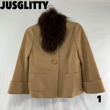 W0717S JUSGLITTY 퍼 달린 노카라 자켓