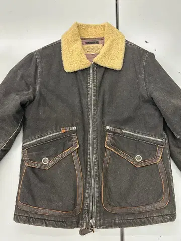 AVIREX N-1 플라이트 자켓 M 블랙 에이징 가공