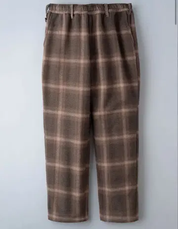 BLUCO OMBRE CHECK WARM EASY PANTS 브라운 XL